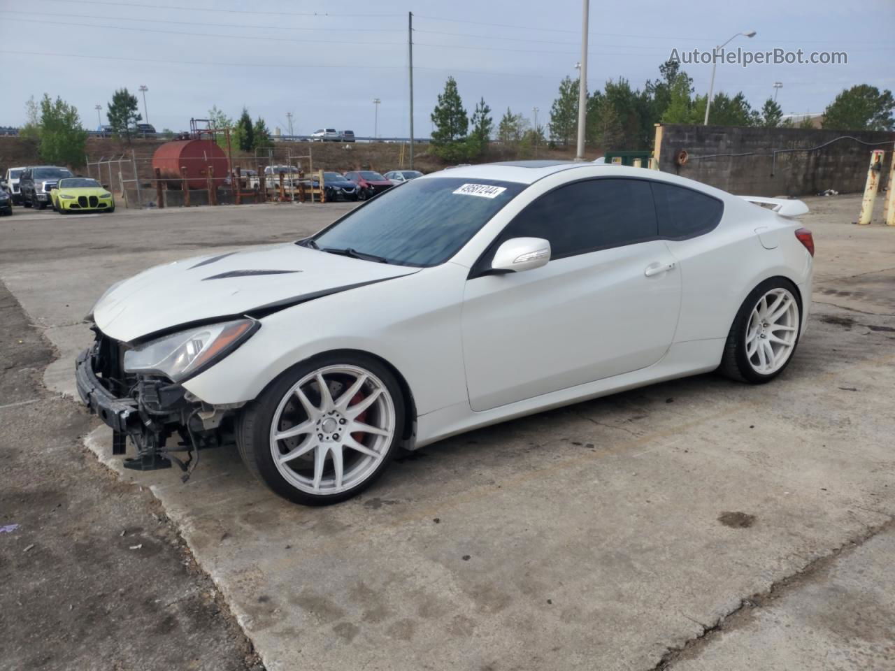 2013 Hyundai Genesis Coupe 3.8l White vin: KMHHU6KJ0DU108256