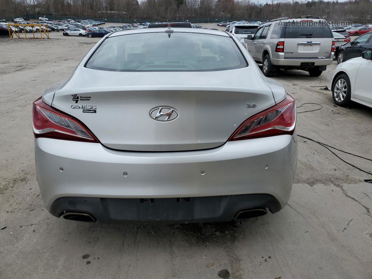 2013 Hyundai Genesis Coupe 3.8l Серебряный vin: KMHHU6KJ1DU103390