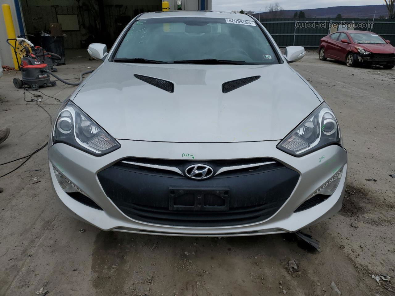 2013 Hyundai Genesis Coupe 3.8l Silver vin: KMHHU6KJ1DU103390