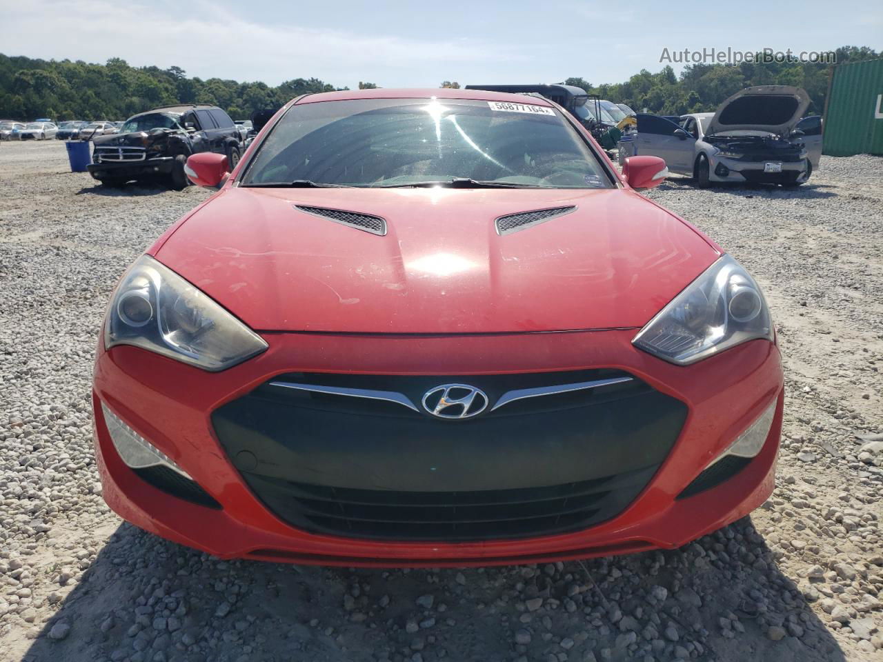 2013 Hyundai Genesis Coupe 3.8l Red vin: KMHHU6KJ1DU112686