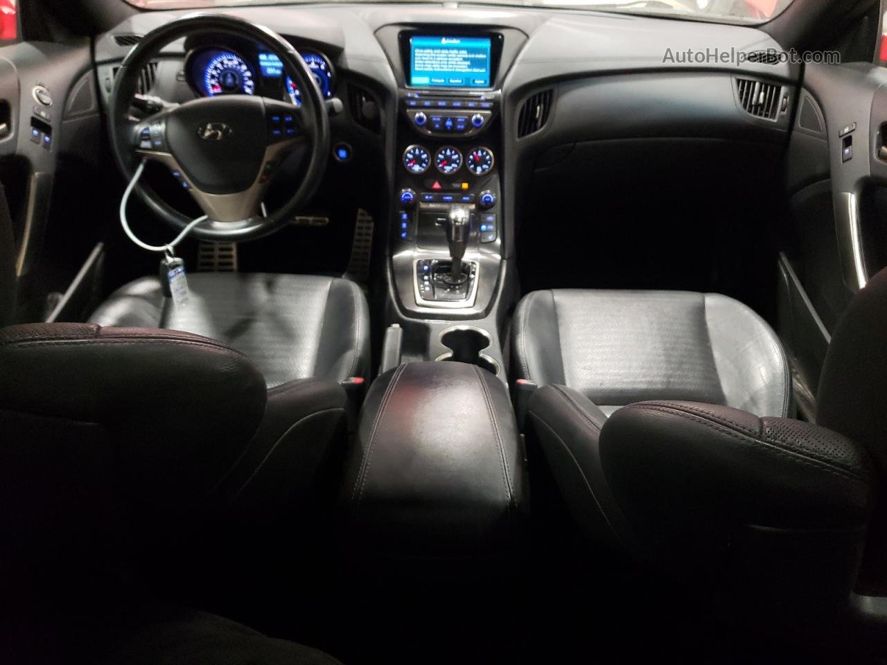2013 Hyundai Genesis Coupe 3.8l Red vin: KMHHU6KJ2DU093369