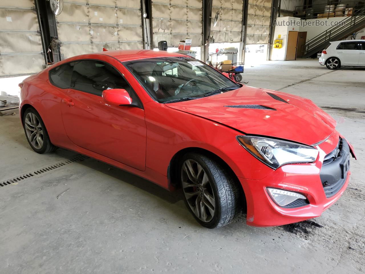 2013 Hyundai Genesis Coupe 3.8l Red vin: KMHHU6KJ2DU107416