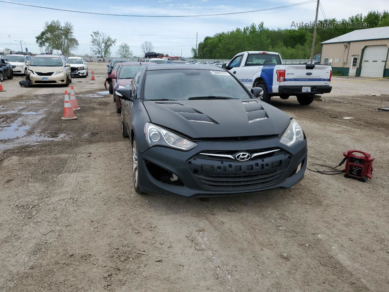 2013 Hyundai Genesis Coupe 3.8l Black vin: KMHHU6KJ2DU108386