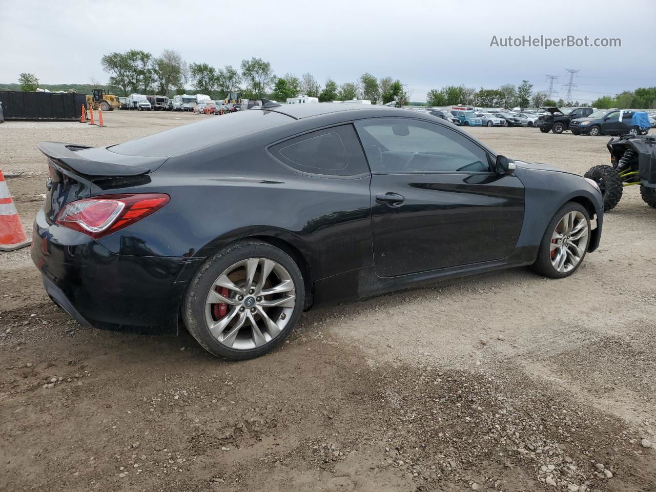 2013 Hyundai Genesis Coupe 3.8l Black vin: KMHHU6KJ2DU108386