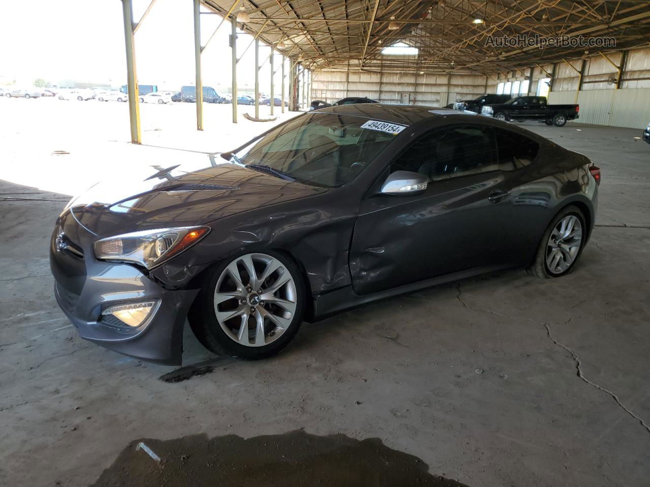 2013 Hyundai Genesis Coupe 3.8l Gray vin: KMHHU6KJ3DU097785