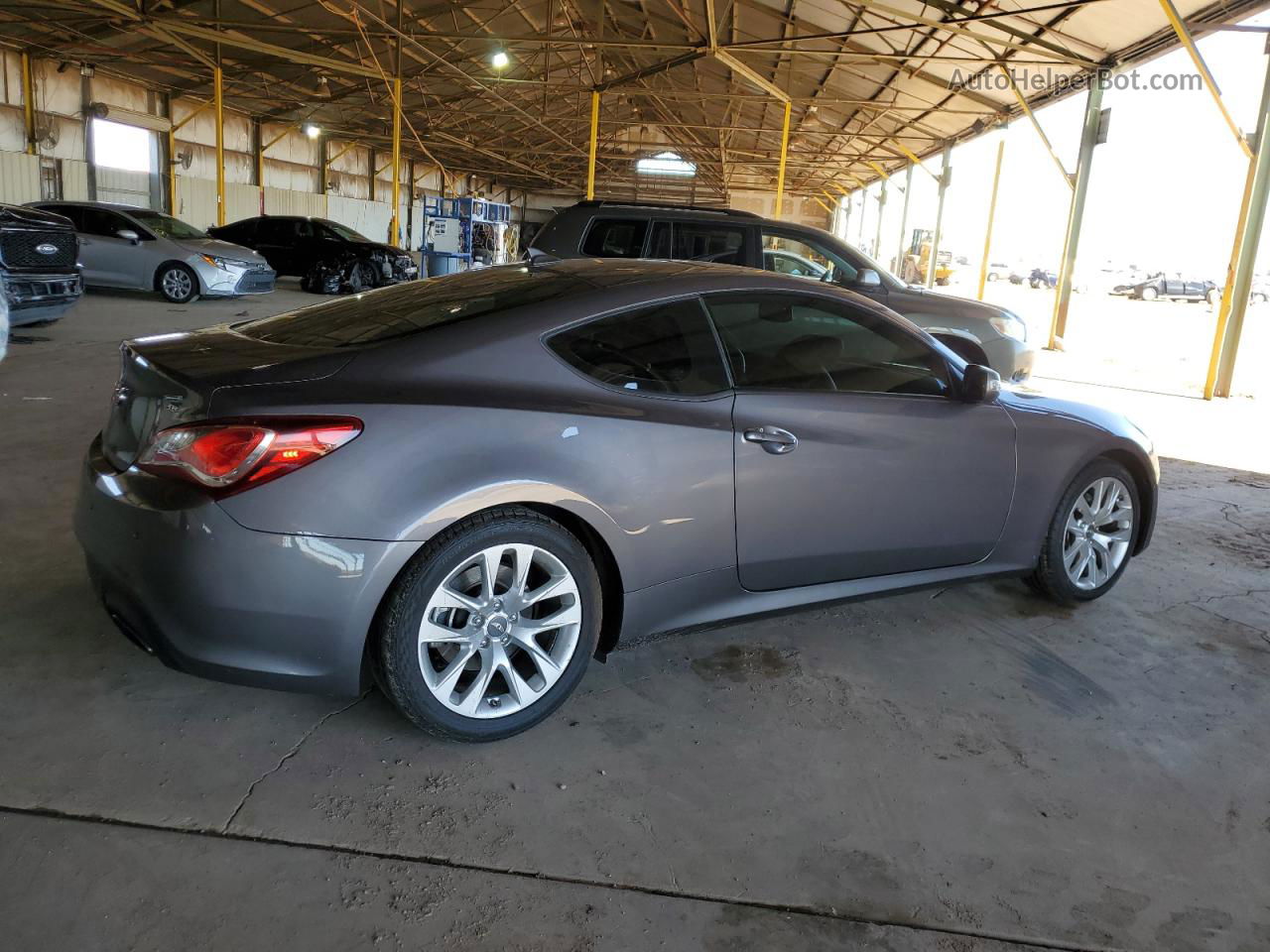 2013 Hyundai Genesis Coupe 3.8l Gray vin: KMHHU6KJ3DU097785