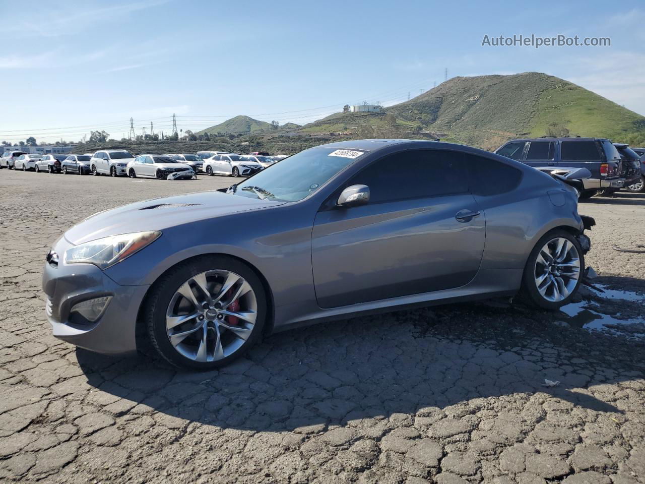 2013 Hyundai Genesis Coupe 3.8l Charcoal vin: KMHHU6KJ3DU097804