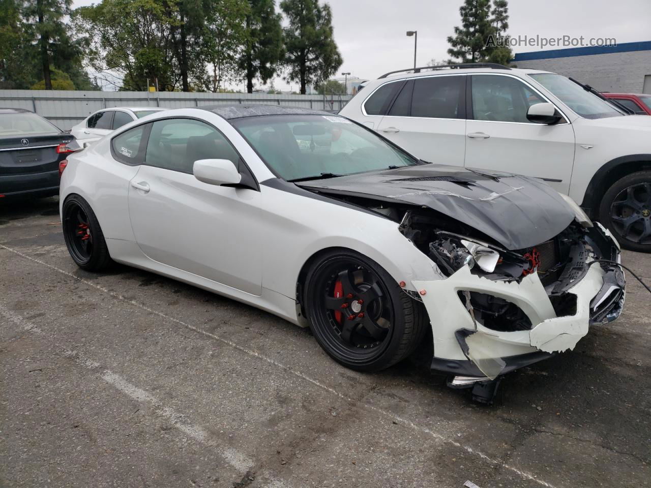 2013 Hyundai Genesis Coupe 3.8l White vin: KMHHU6KJ3DU107912