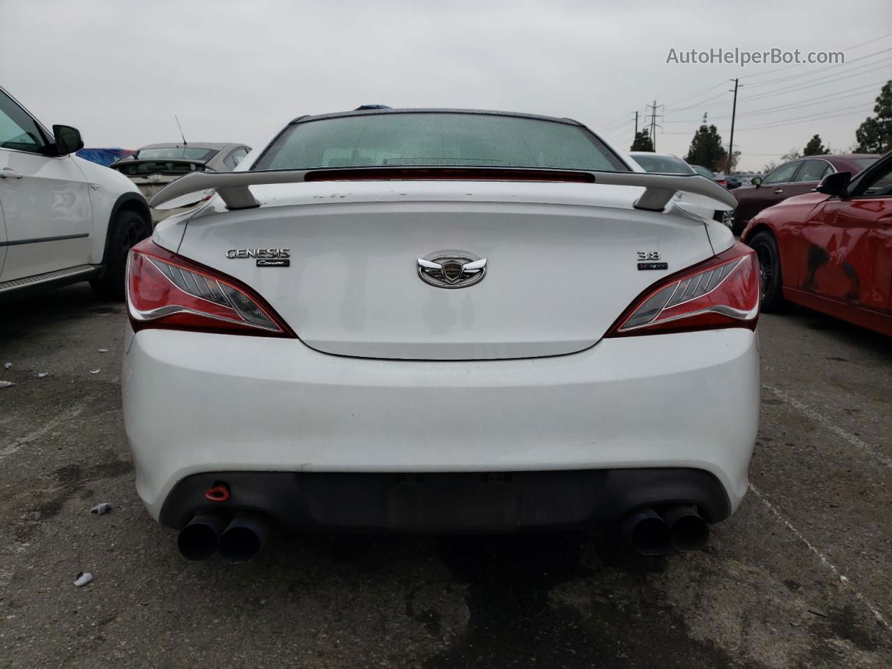 2013 Hyundai Genesis Coupe 3.8l White vin: KMHHU6KJ3DU107912