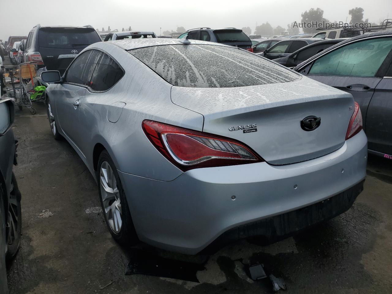 2013 Hyundai Genesis Coupe 3.8l Серебряный vin: KMHHU6KJ4DU080610