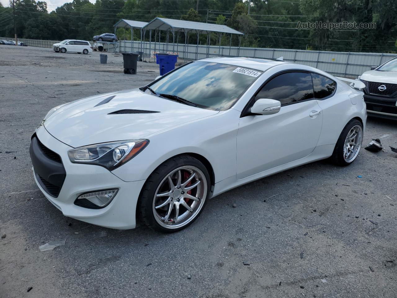 2013 Hyundai Genesis Coupe 3.8l White vin: KMHHU6KJ4DU105165