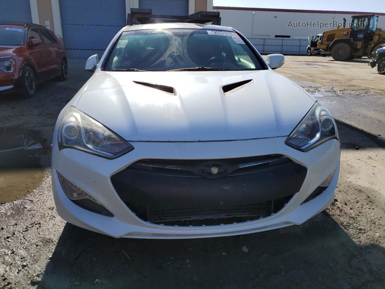 2013 Hyundai Genesis Coupe 3.8l White vin: KMHHU6KJ4DU105988