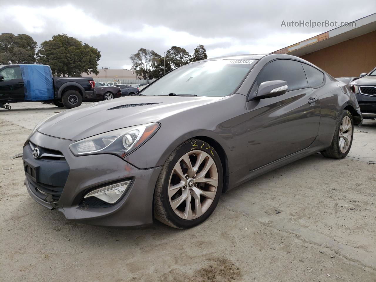 2013 Hyundai Genesis Coupe 3.8l Gray vin: KMHHU6KJ5DU086447