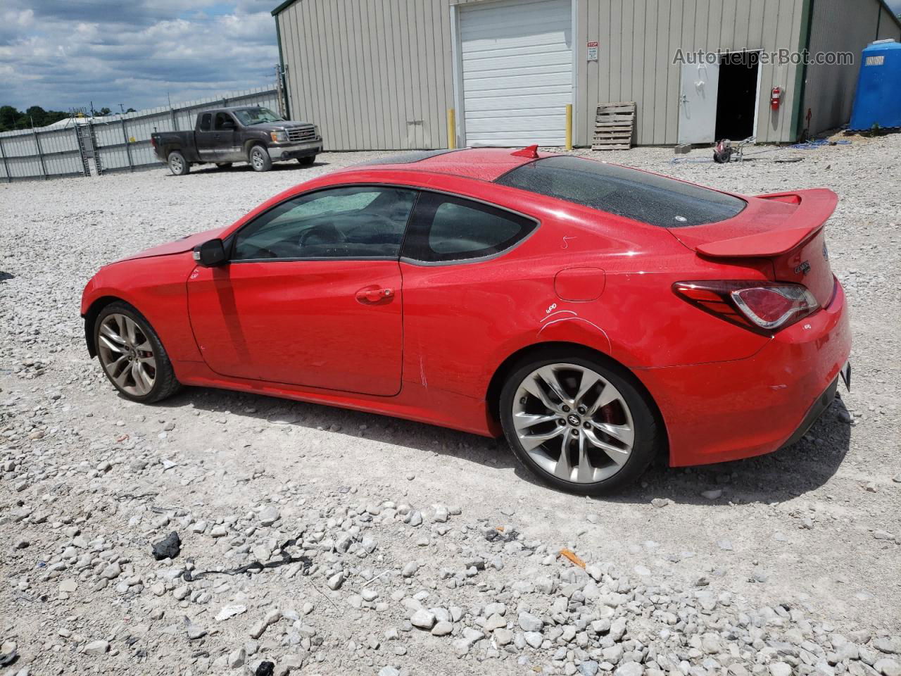 2013 Hyundai Genesis Coupe 3.8l Red vin: KMHHU6KJ5DU095519