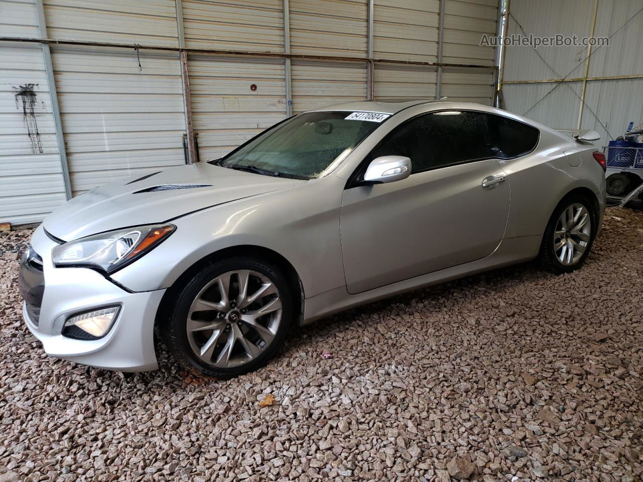 2013 Hyundai Genesis Coupe 3.8l Серебряный vin: KMHHU6KJ5DU103960