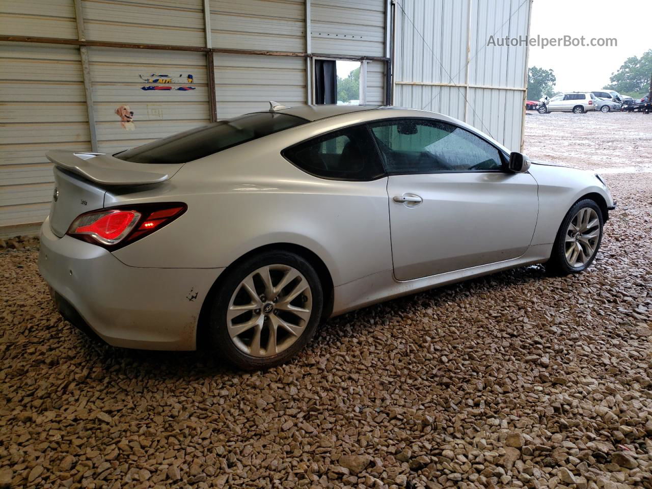 2013 Hyundai Genesis Coupe 3.8l Серебряный vin: KMHHU6KJ5DU103960