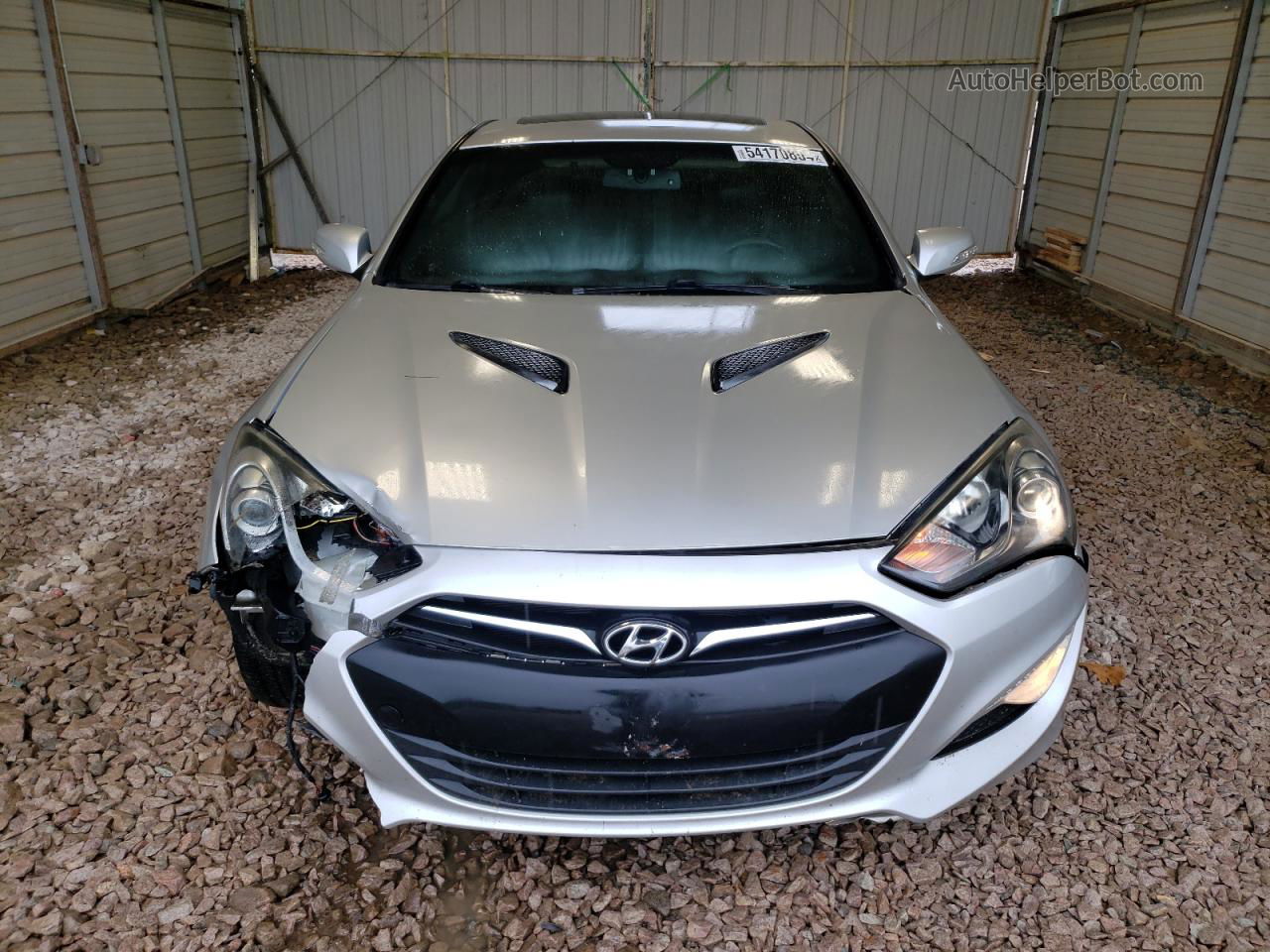 2013 Hyundai Genesis Coupe 3.8l Silver vin: KMHHU6KJ5DU103960