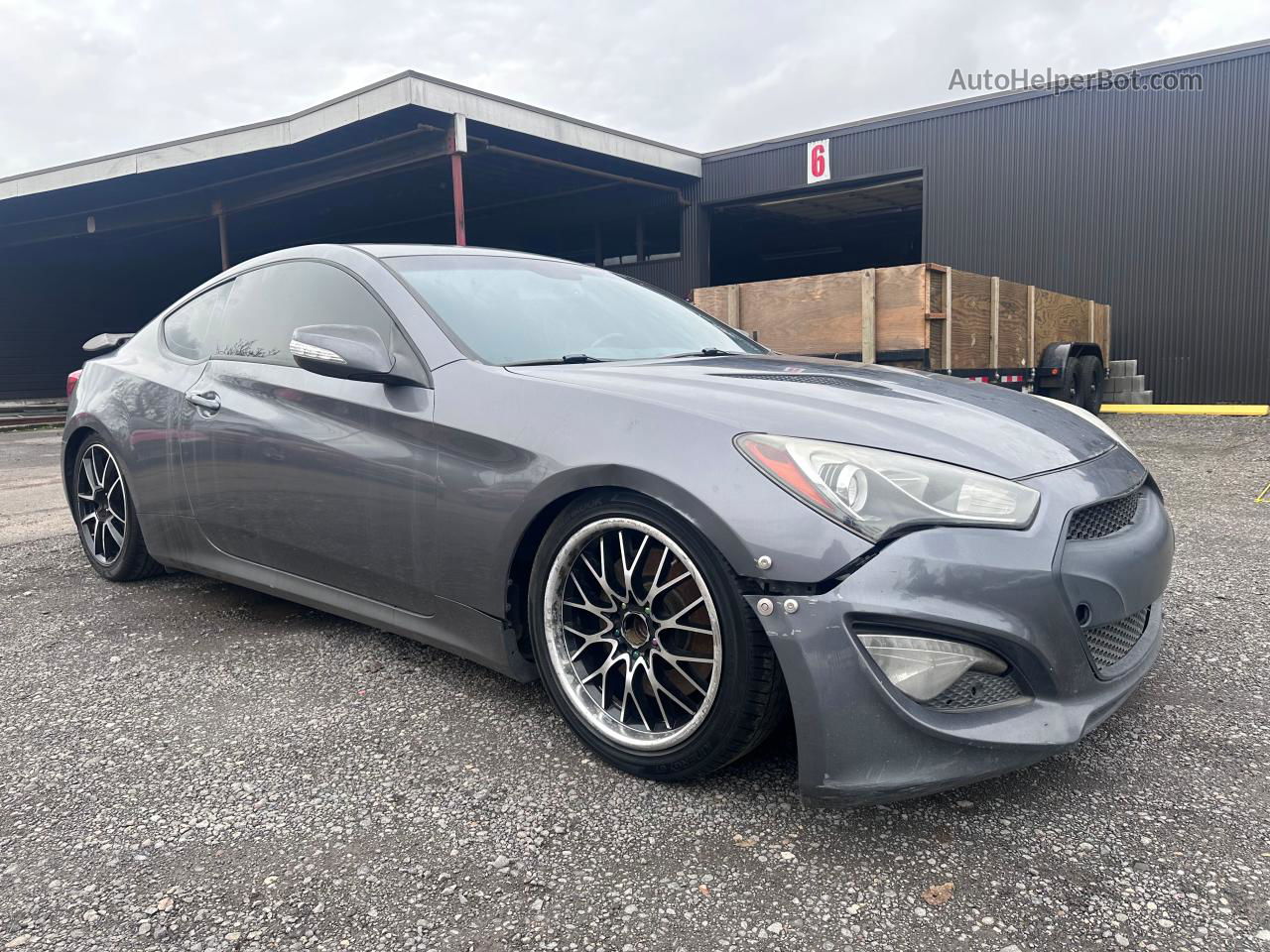 2013 Hyundai Genesis Coupe 3.8l Gray vin: KMHHU6KJ6DU108827