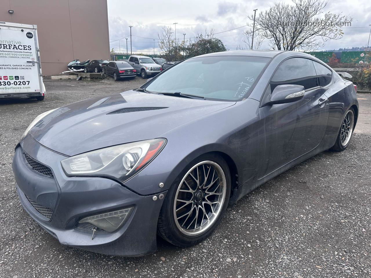 2013 Hyundai Genesis Coupe 3.8l Gray vin: KMHHU6KJ6DU108827