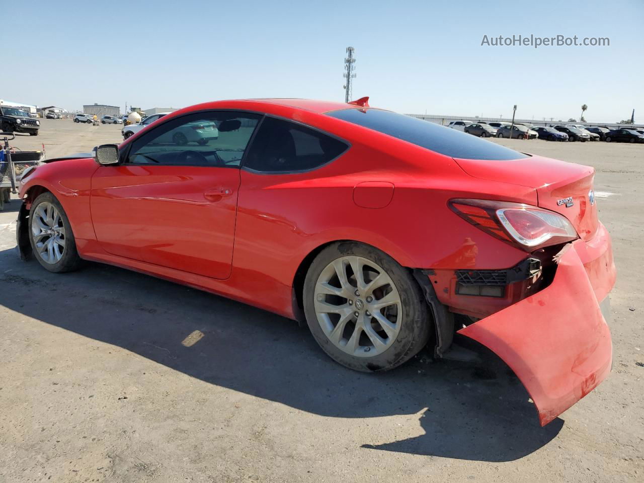 2013 Hyundai Genesis Coupe 3.8l Red vin: KMHHU6KJ6DU109380