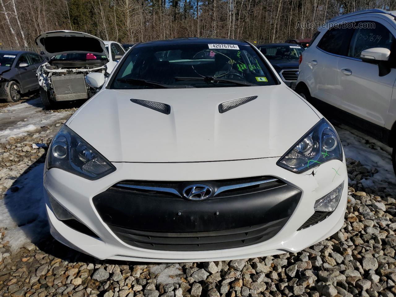 2013 Hyundai Genesis Coupe 3.8l White vin: KMHHU6KJ7DU083968