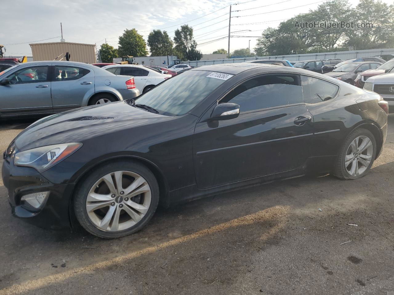 2013 Hyundai Genesis Coupe 3.8l Black vin: KMHHU6KJ7DU084912