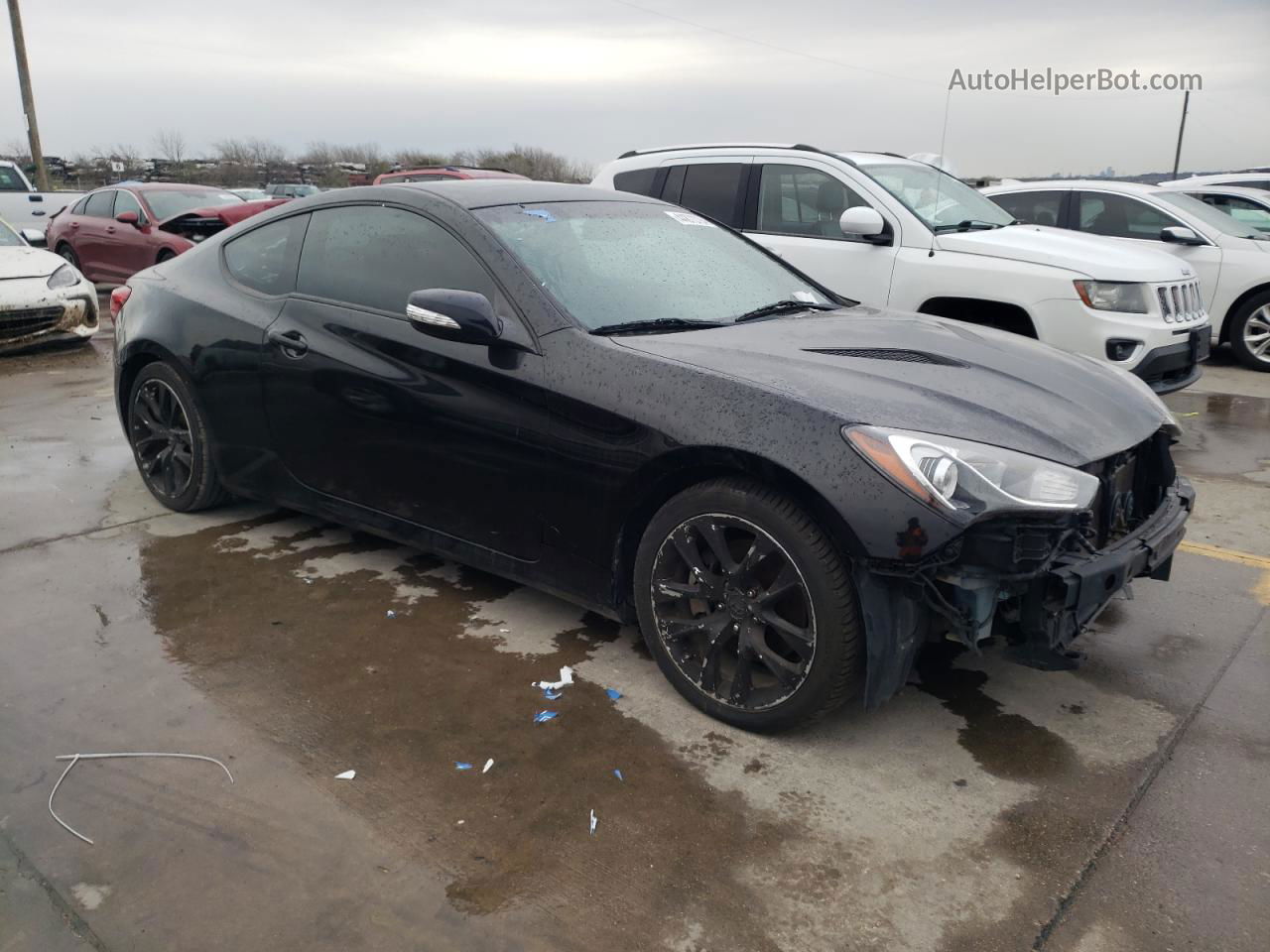 2013 Hyundai Genesis Coupe 3.8l Black vin: KMHHU6KJ7DU094971