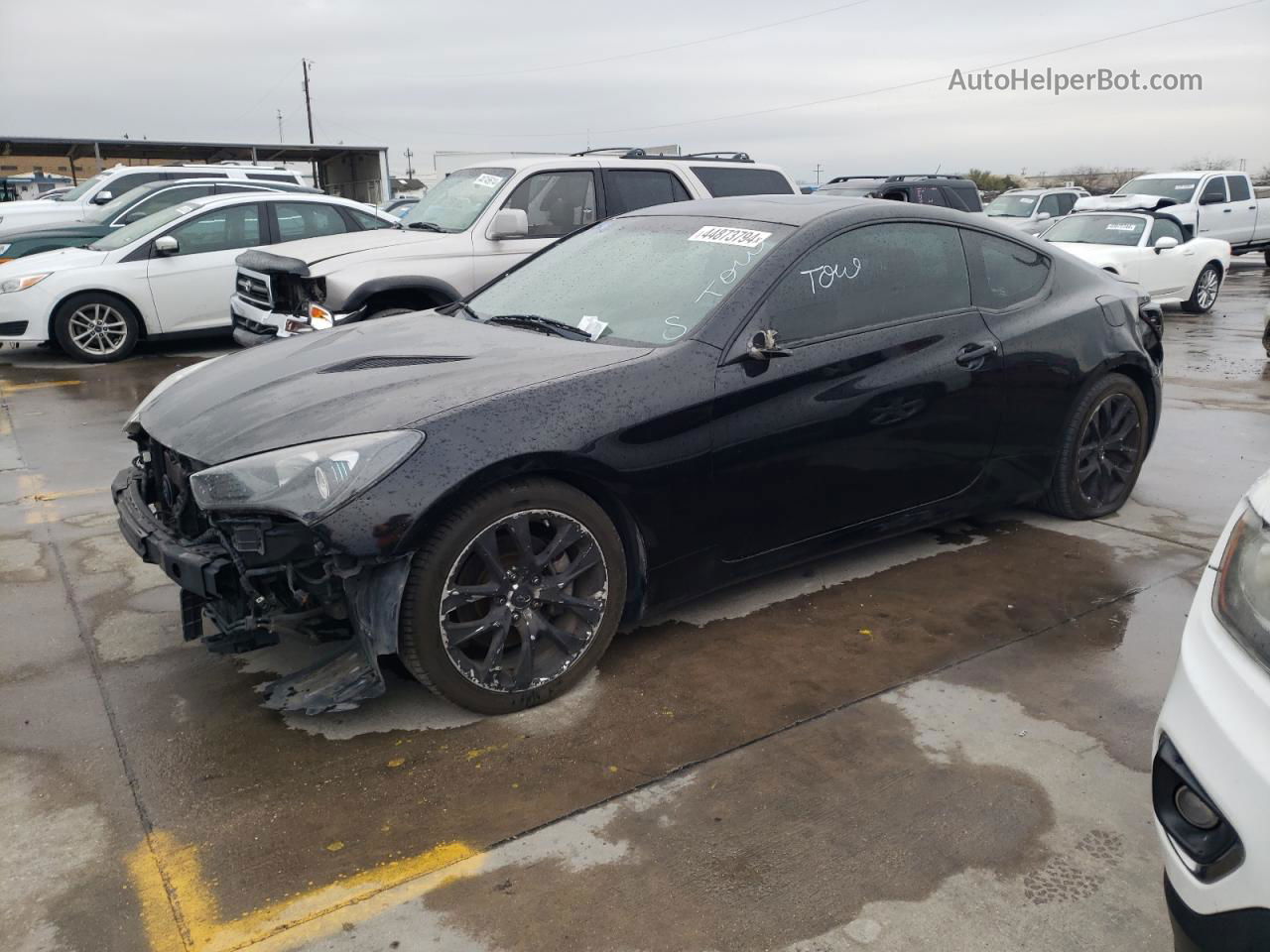 2013 Hyundai Genesis Coupe 3.8l Черный vin: KMHHU6KJ7DU094971