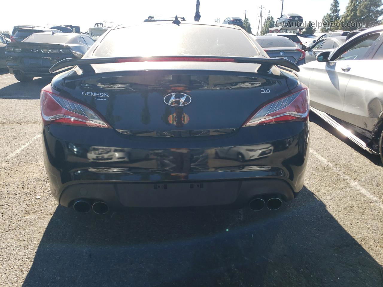 2013 Hyundai Genesis Coupe 3.8l Black vin: KMHHU6KJ7DU098132