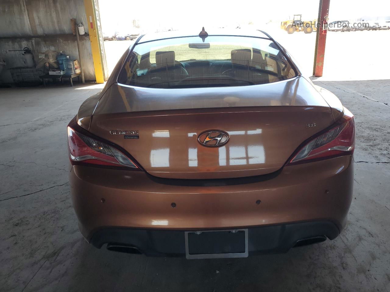 2013 Hyundai Genesis Coupe 3.8l Brown vin: KMHHU6KJ8DU082926