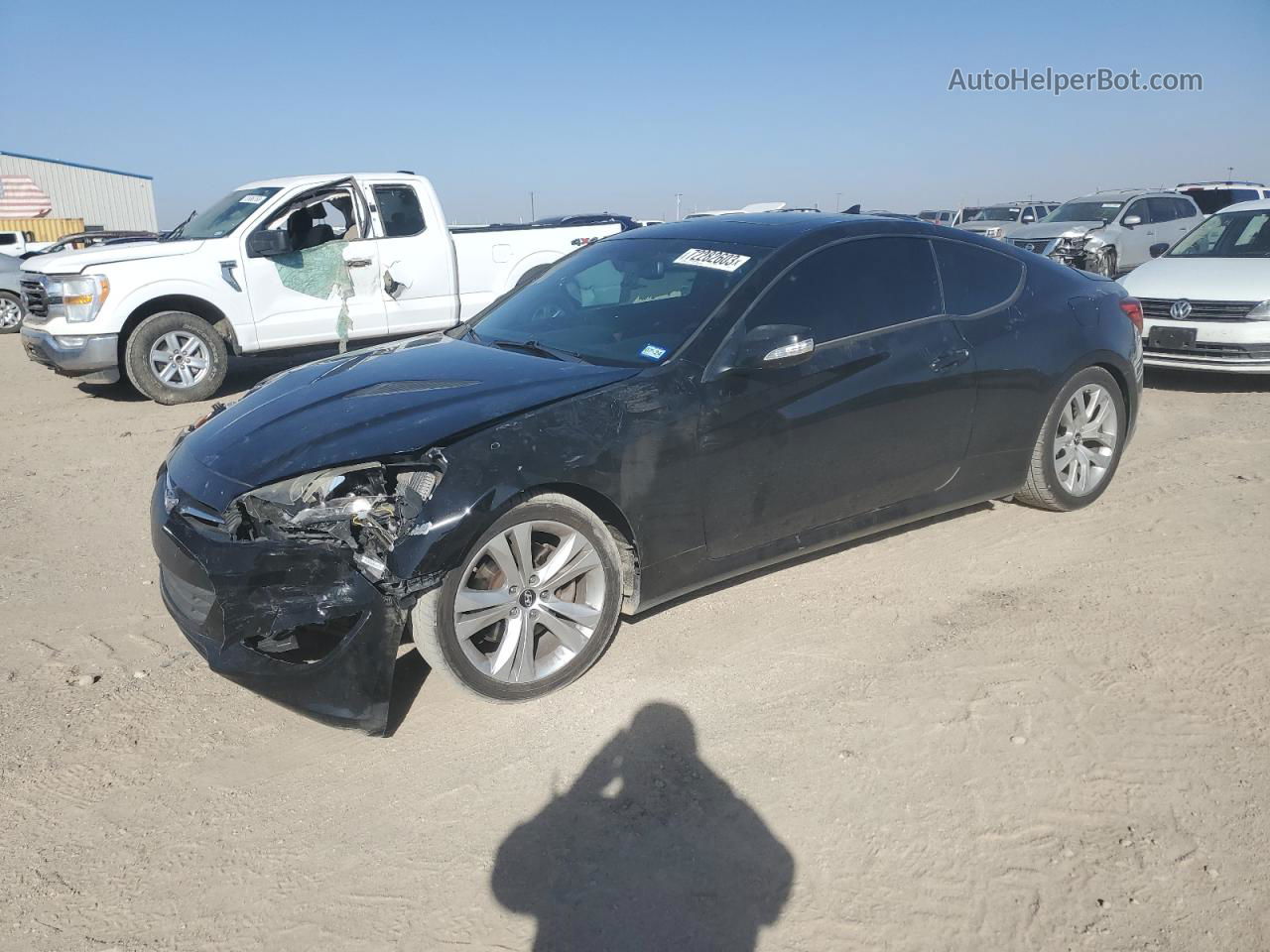 2013 Hyundai Genesis Coupe 3.8l Black vin: KMHHU6KJ8DU091335