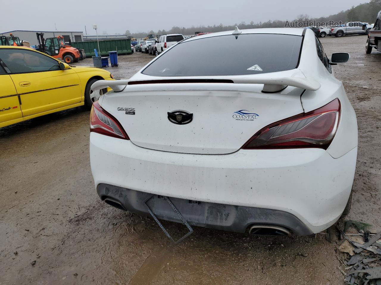 2013 Hyundai Genesis Coupe 3.8l White vin: KMHHU6KJ9DU091747