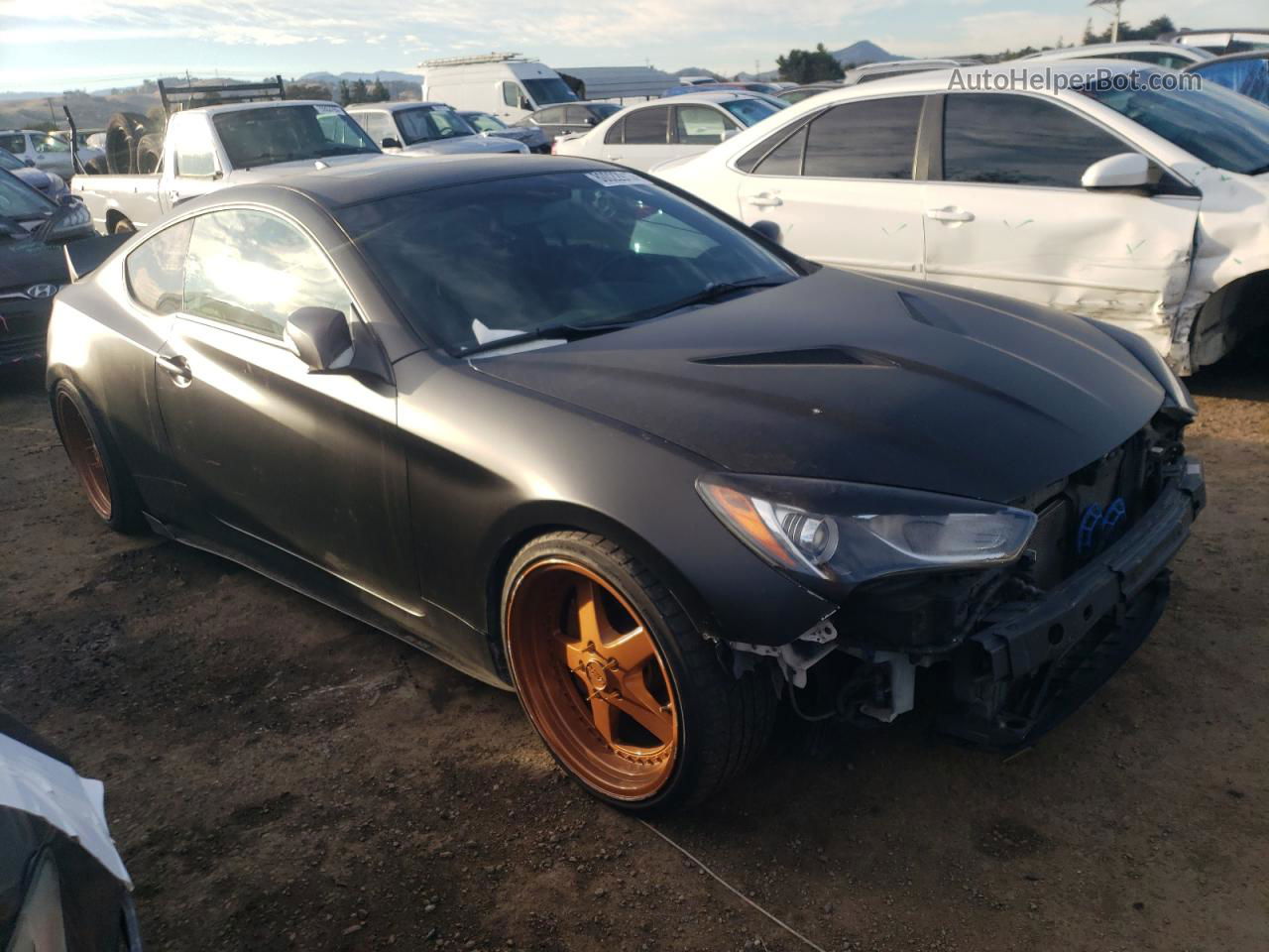 2013 Hyundai Genesis Coupe 3.8l Черный vin: KMHHU6KJXDU101461