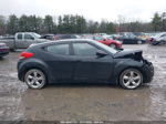 2013 Hyundai Veloster Base W/gray Black vin: KMHTC6AD0DU085103