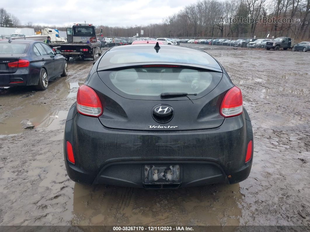 2013 Hyundai Veloster Base W/gray Black vin: KMHTC6AD0DU085103