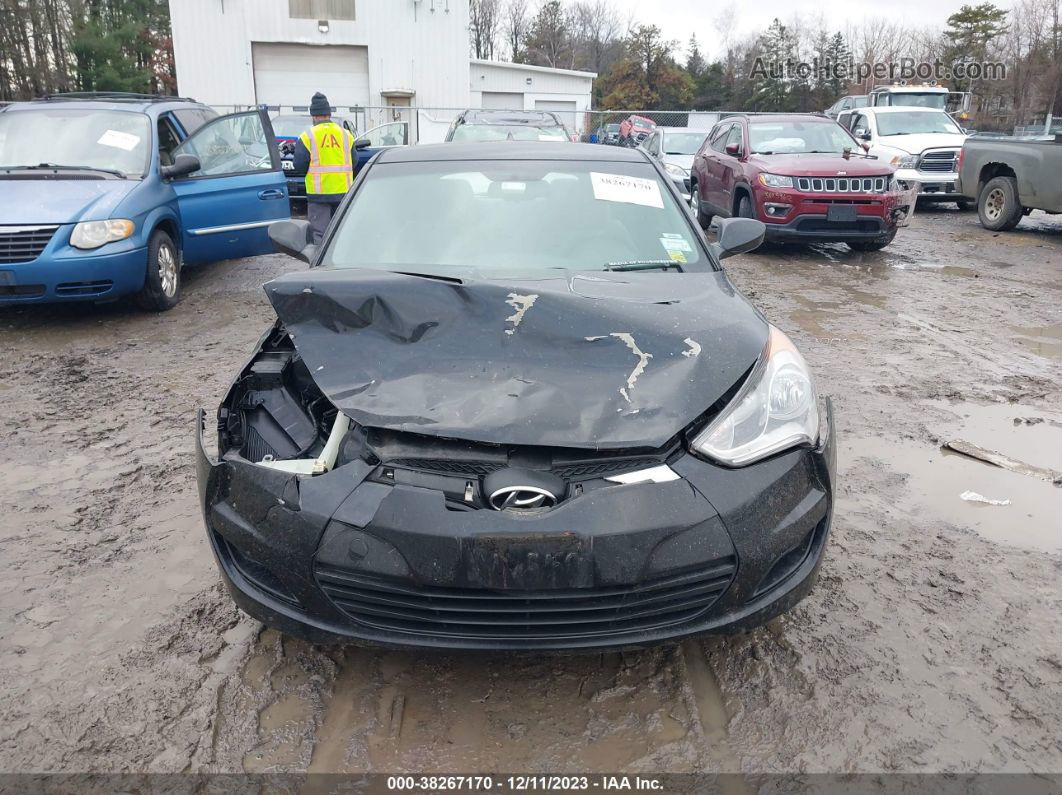 2013 Hyundai Veloster Base W/gray Black vin: KMHTC6AD0DU085103