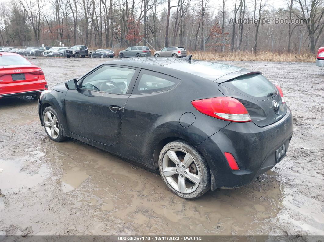 2013 Hyundai Veloster Base W/gray Black vin: KMHTC6AD0DU085103