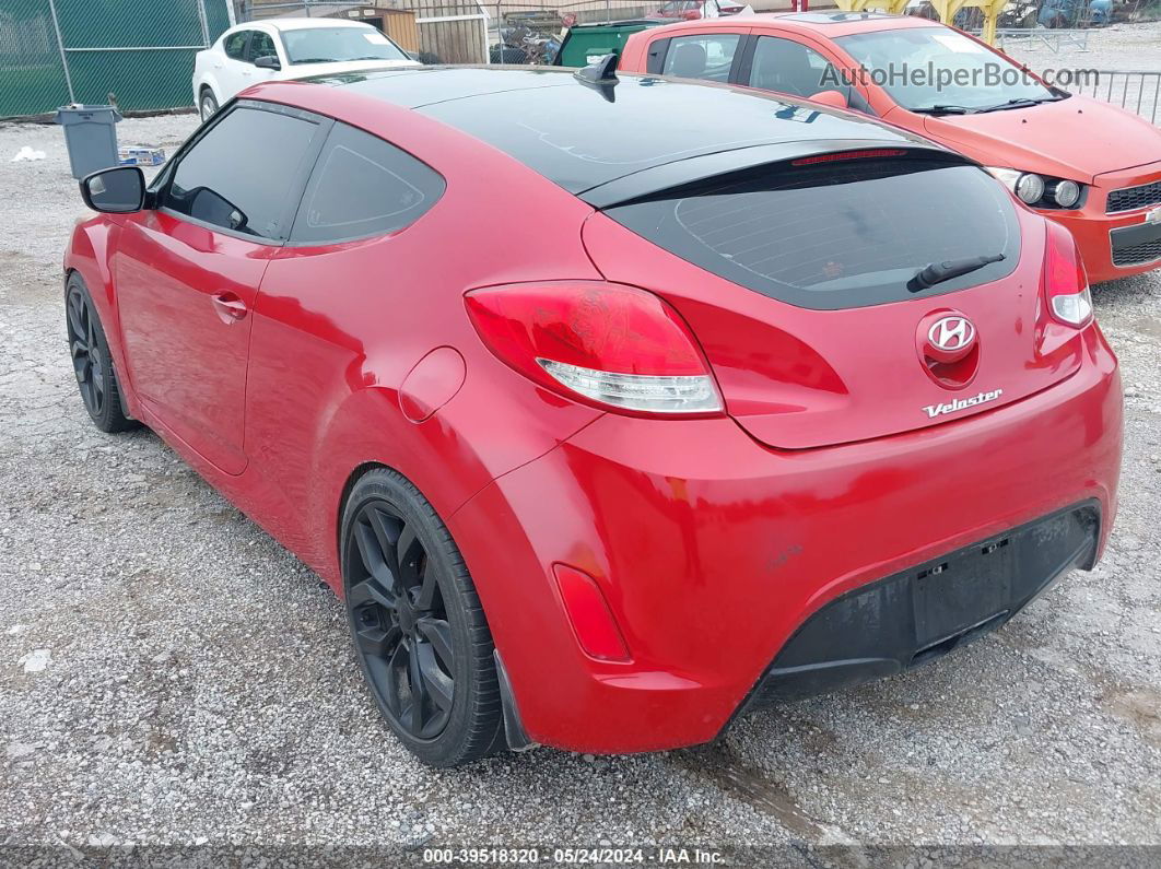 2013 Hyundai Veloster Base W/gray Red vin: KMHTC6AD0DU094612