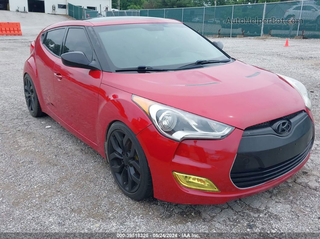 2013 Hyundai Veloster Base W/gray Красный vin: KMHTC6AD0DU094612