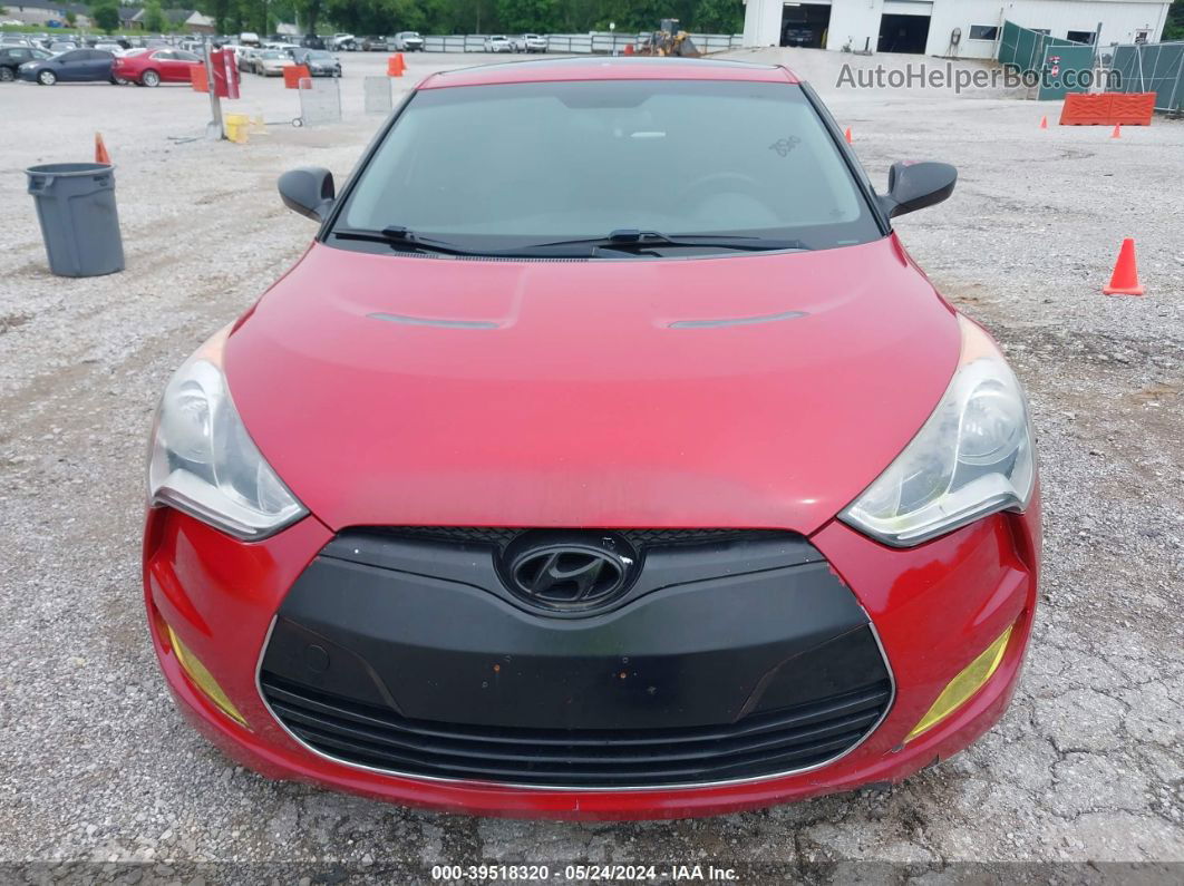 2013 Hyundai Veloster Base W/gray Red vin: KMHTC6AD0DU094612