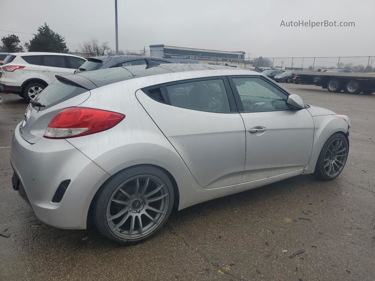 2013 Hyundai Veloster  Silver vin: KMHTC6AD0DU105074