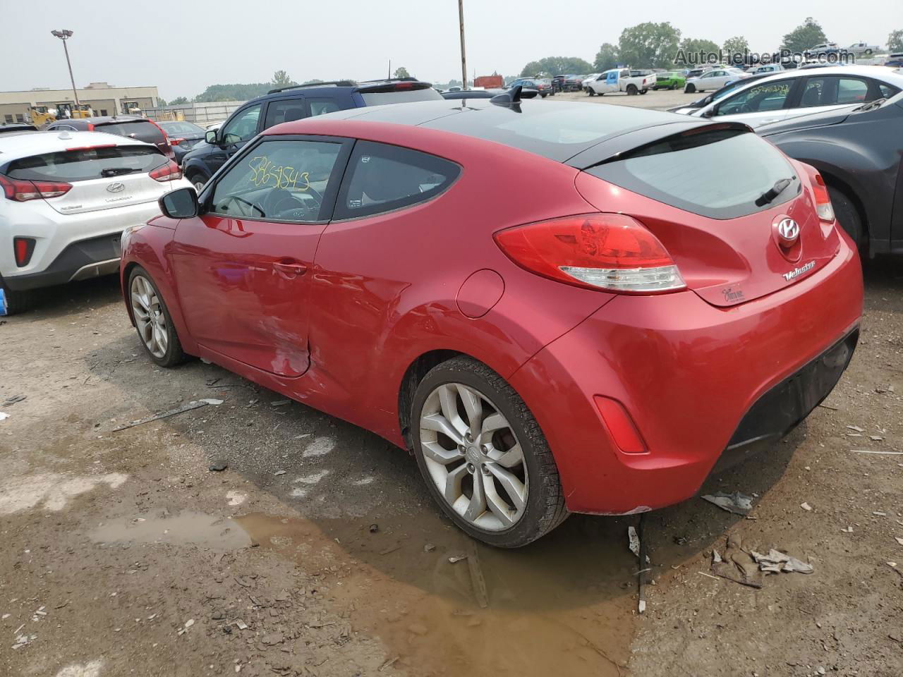 2013 Hyundai Veloster  Red vin: KMHTC6AD0DU113448