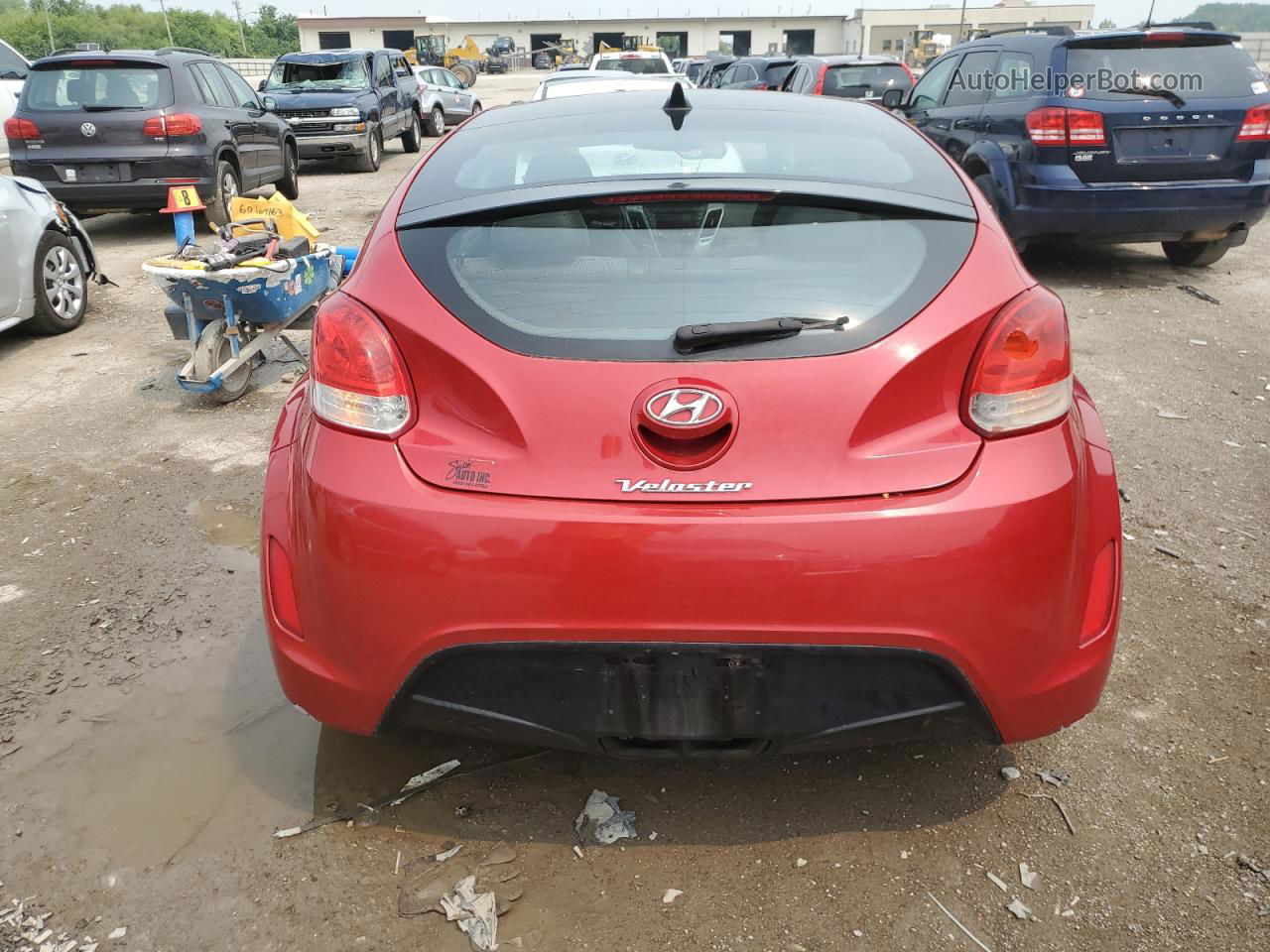 2013 Hyundai Veloster  Red vin: KMHTC6AD0DU113448