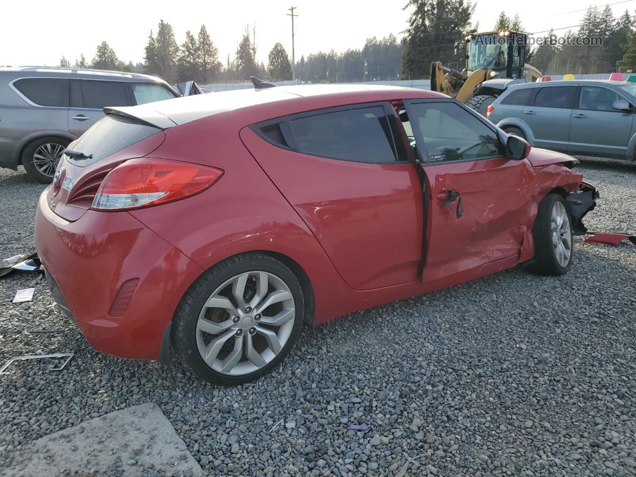 2013 Hyundai Veloster  Red vin: KMHTC6AD0DU135756