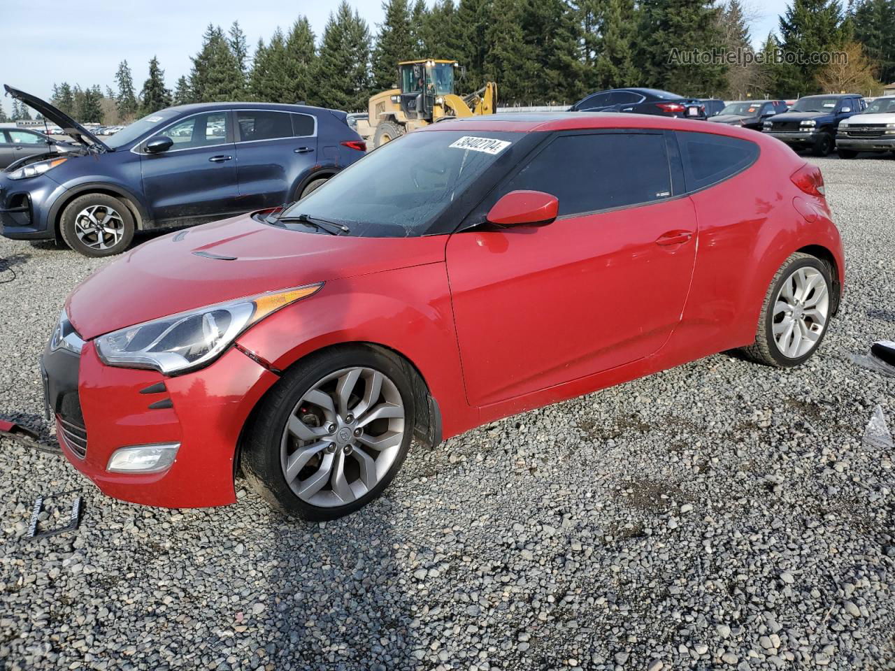 2013 Hyundai Veloster  Red vin: KMHTC6AD0DU135756