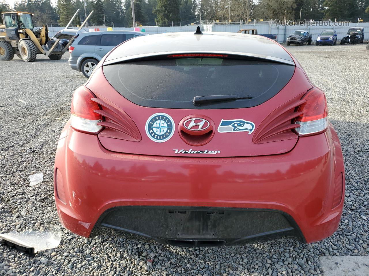 2013 Hyundai Veloster  Red vin: KMHTC6AD0DU135756