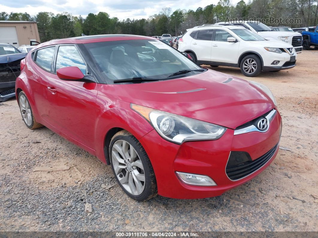 2013 Hyundai Veloster Base W/gray Красный vin: KMHTC6AD0DU138494