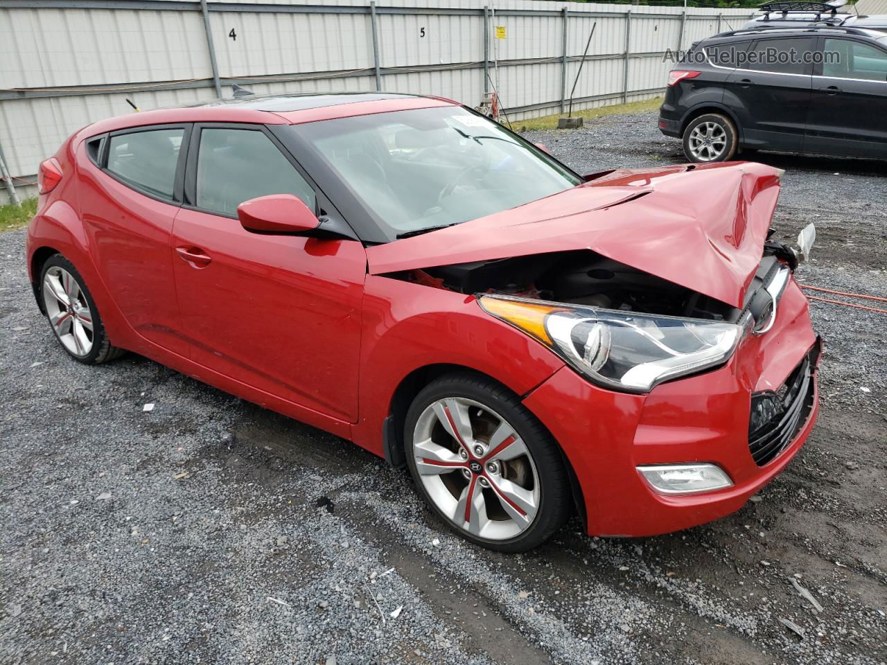 2013 Hyundai Veloster  Red vin: KMHTC6AD0DU150662