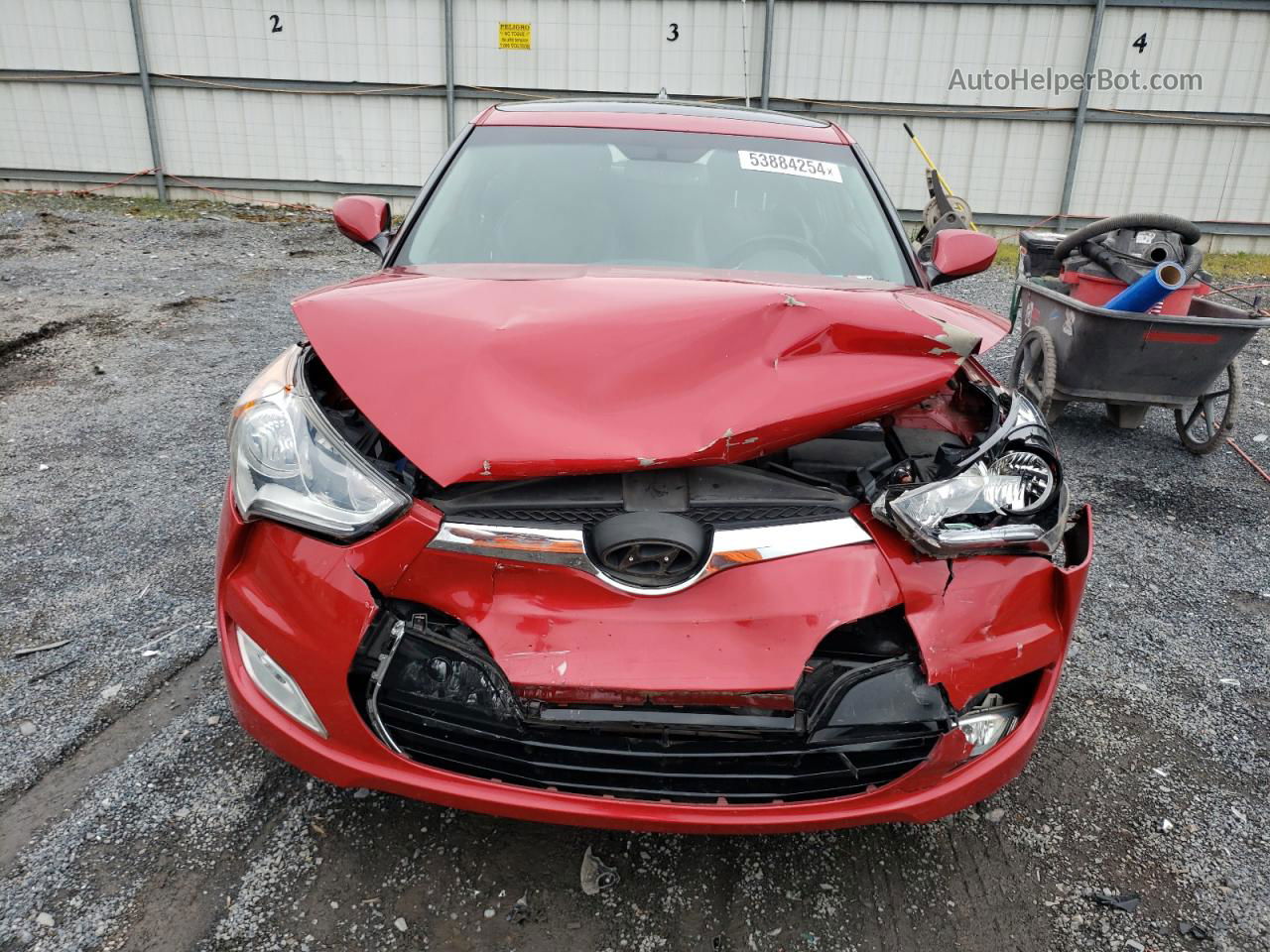 2013 Hyundai Veloster  Red vin: KMHTC6AD0DU150662