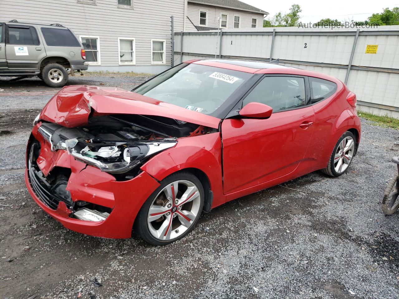 2013 Hyundai Veloster  Red vin: KMHTC6AD0DU150662